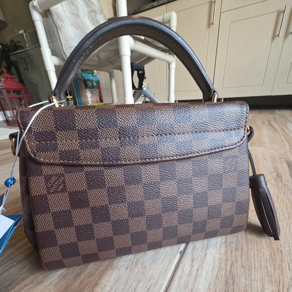 REDUCED@! Louis Vuitton Croisette Damier Ebene Crossbody Shoulder Handbag Duo - Picture 12 of 15